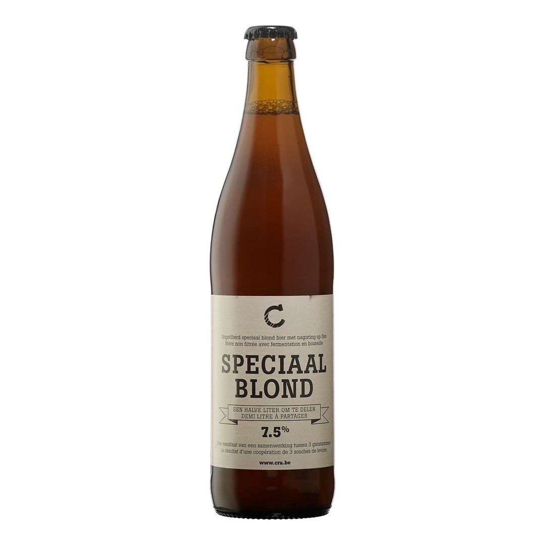 La bière blonde speciale de CRU.