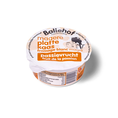 Plattekaas mager passievrucht 150g - Baliehof